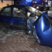 Groźne zdarzenie w powiecie Ostrowskim. Uderzył w dwa budynki i uciekł. Policjanci znaleźli go pod kartonami